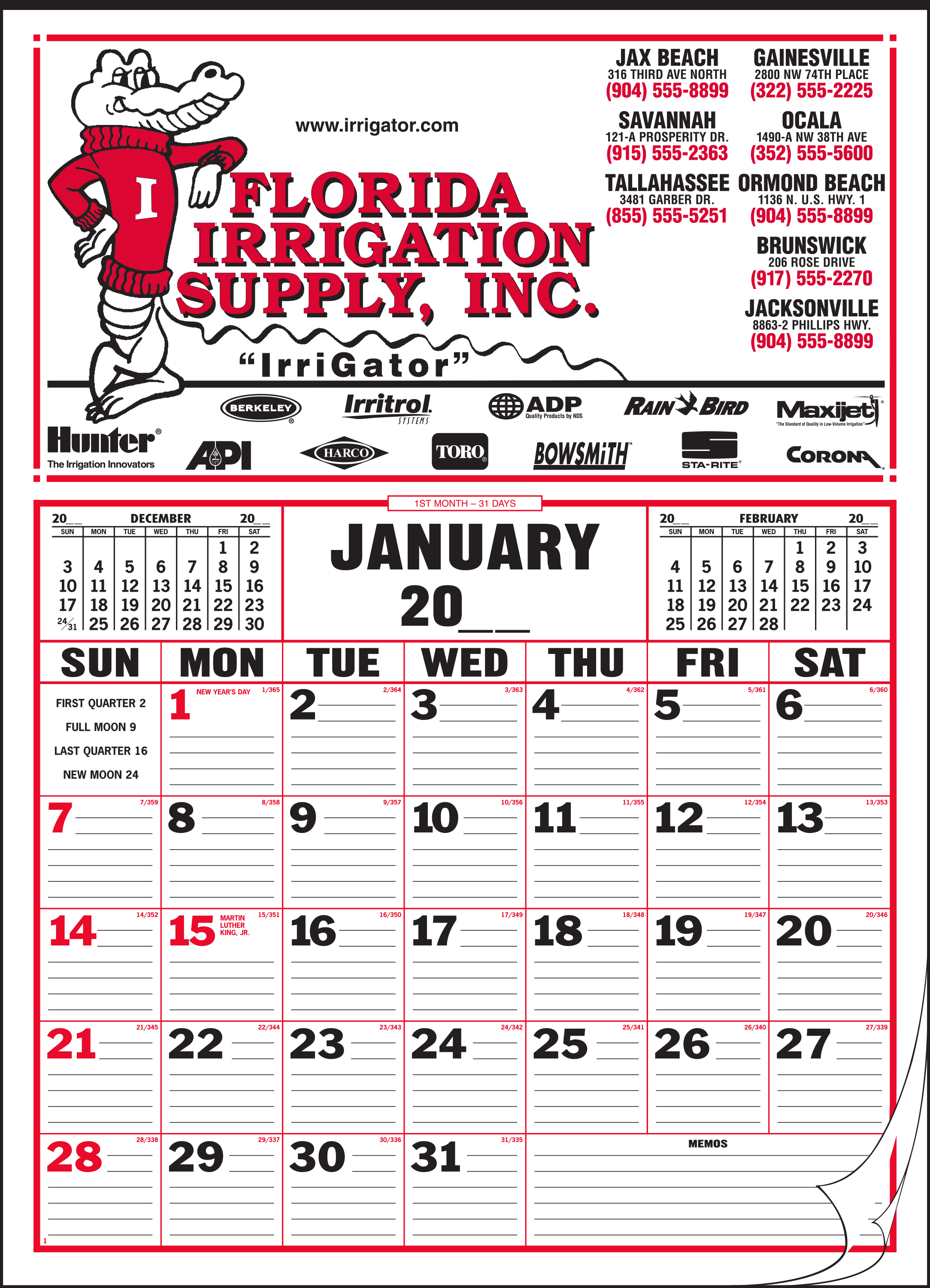 Style 95 Large 12-Sheet Calendar 2