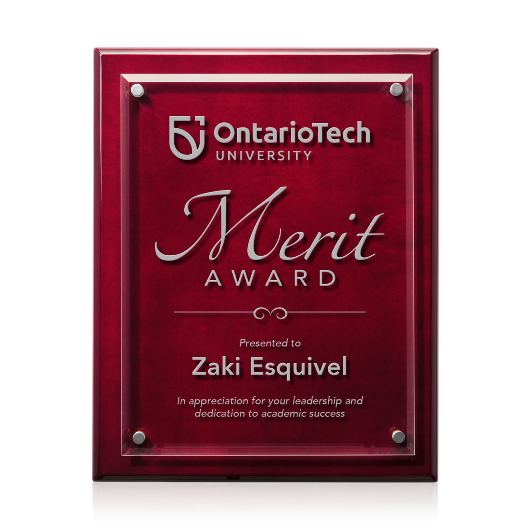 Caledon Plaque - Rosewood/Silver 10