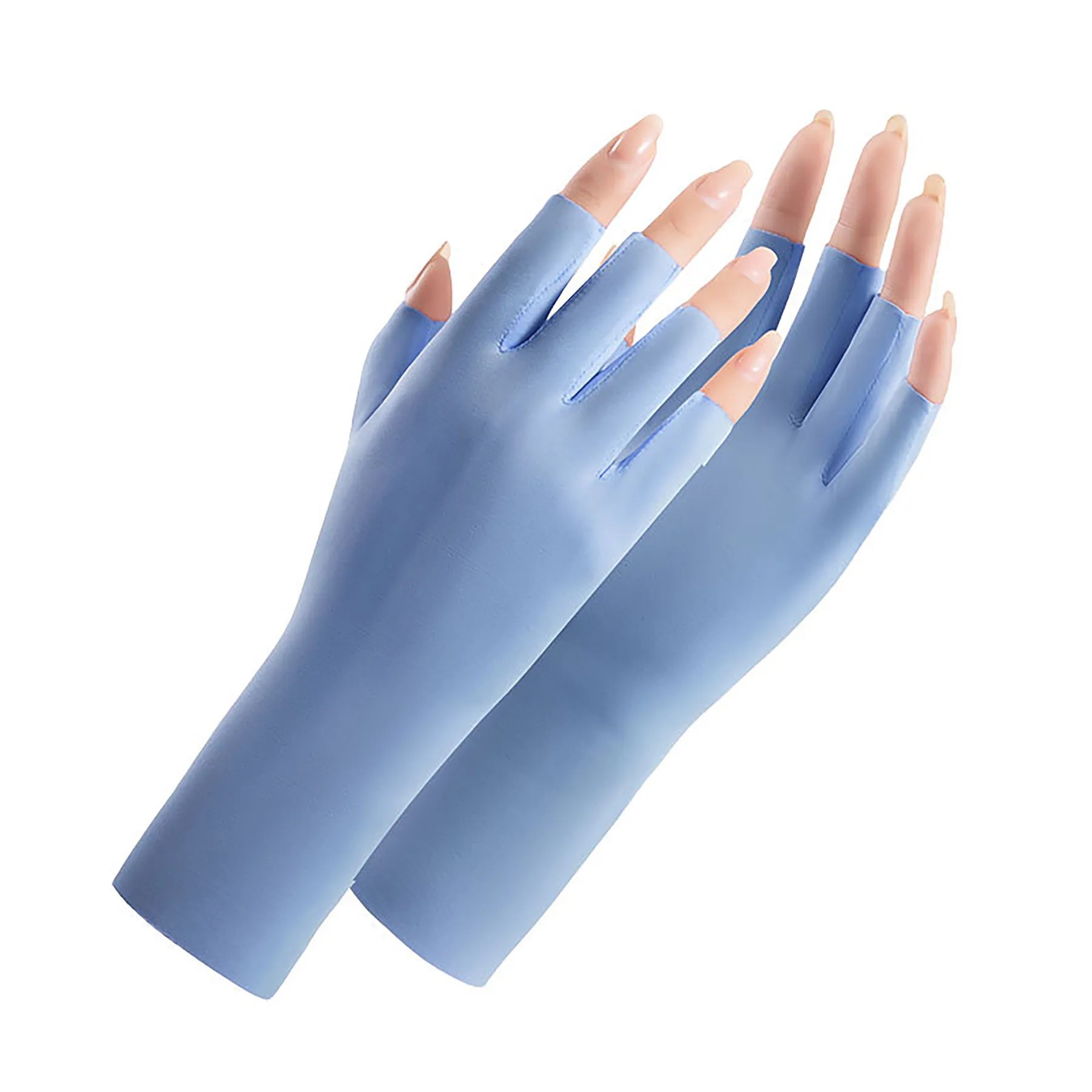 Women Sunblock Fingerless Gloves 6