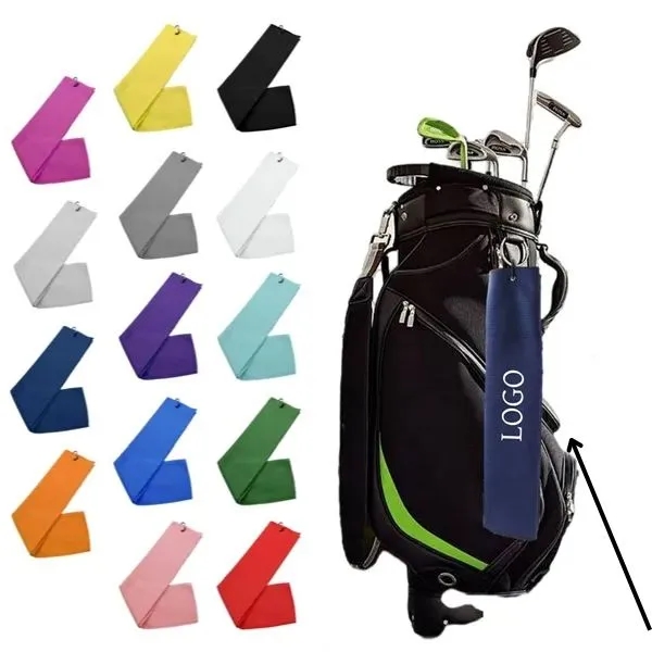 Quick-Dry Microfiber Golf Towel with Carabiner 5