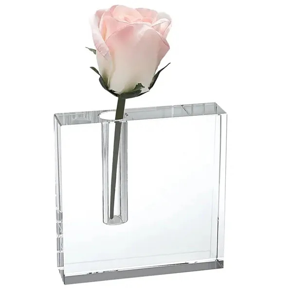 Optical Square Crystal Bud Vase 5