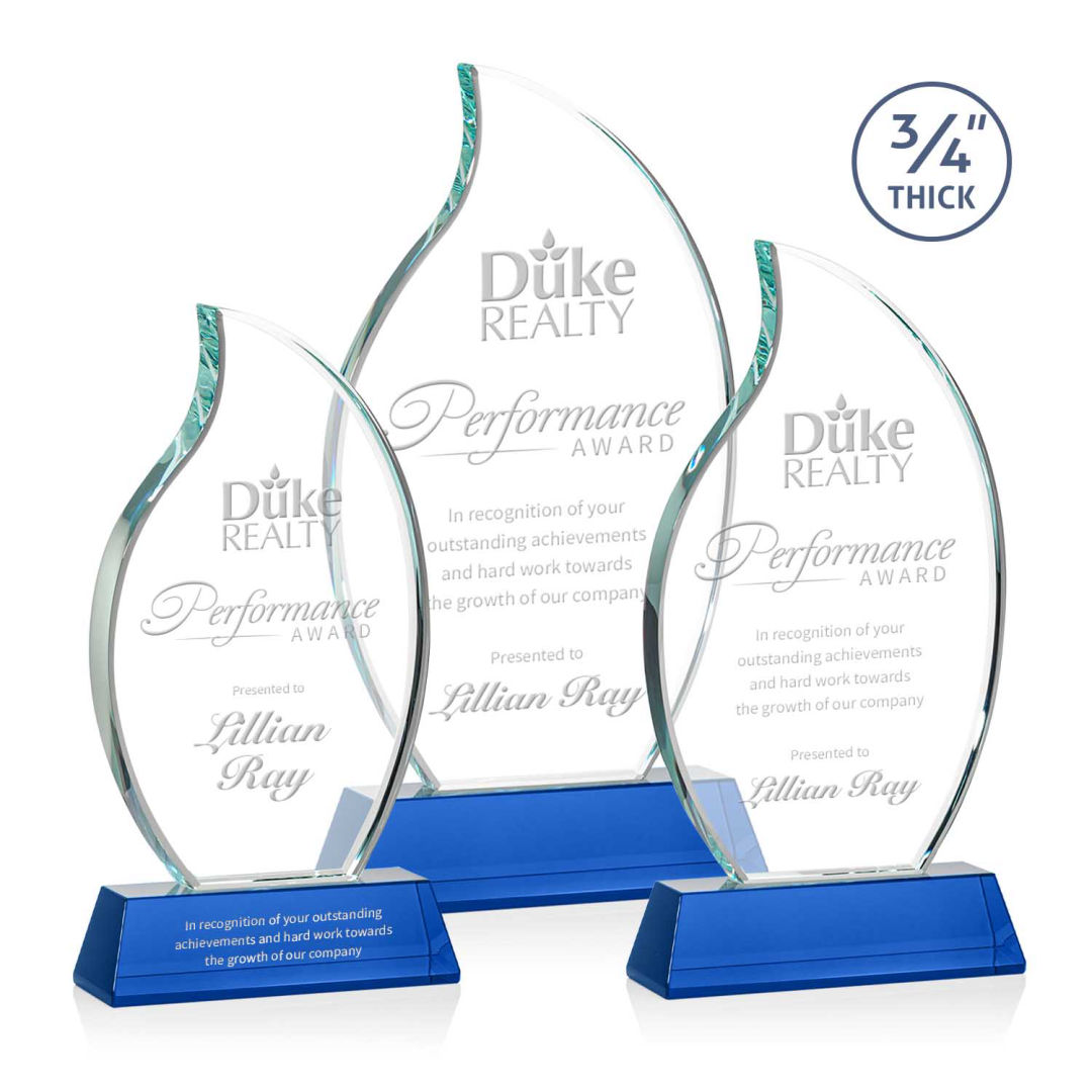 Croydon Flame Award on Newhaven Base - Blue