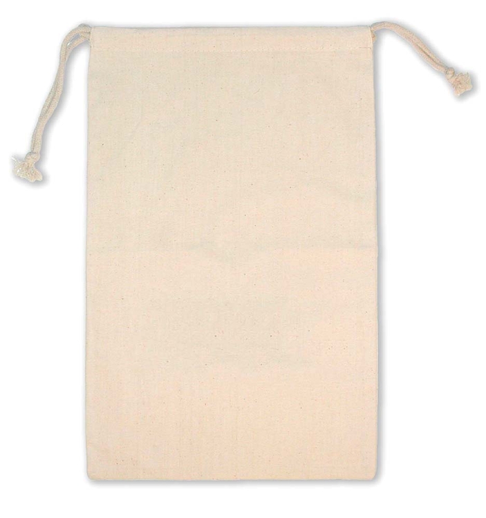 Weedy 100% Natural Cotton Drawstring Bag 10x16" 2