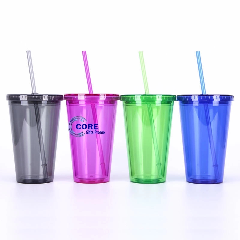 Double Wall Acrylic Tumbler With Straw 3