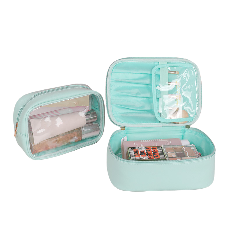 2 in 1 Custom Travel Toiletry Bag Makeup Cosmetic Organizer 8