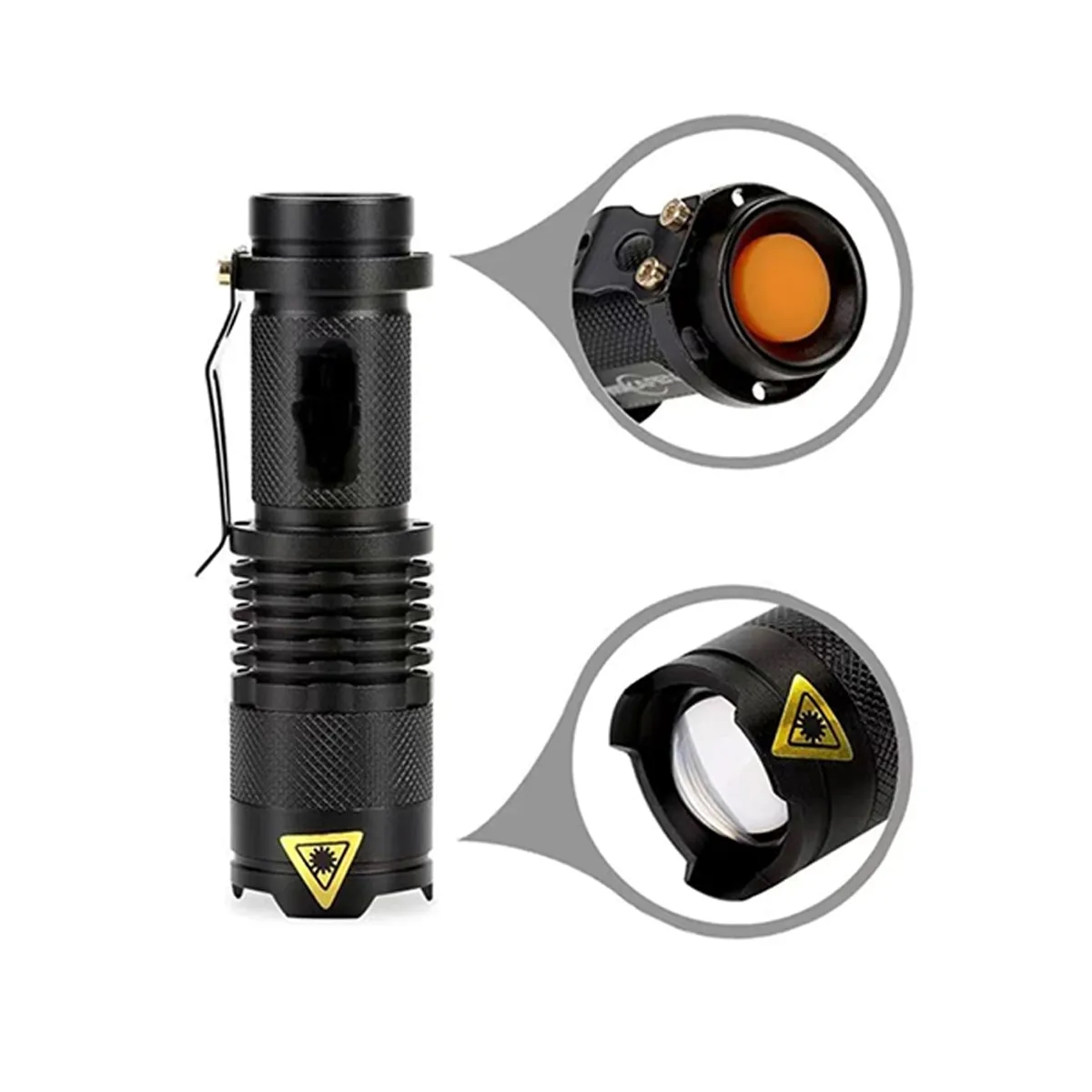 Compact LED Zoom Flashlight for Outdoor 2