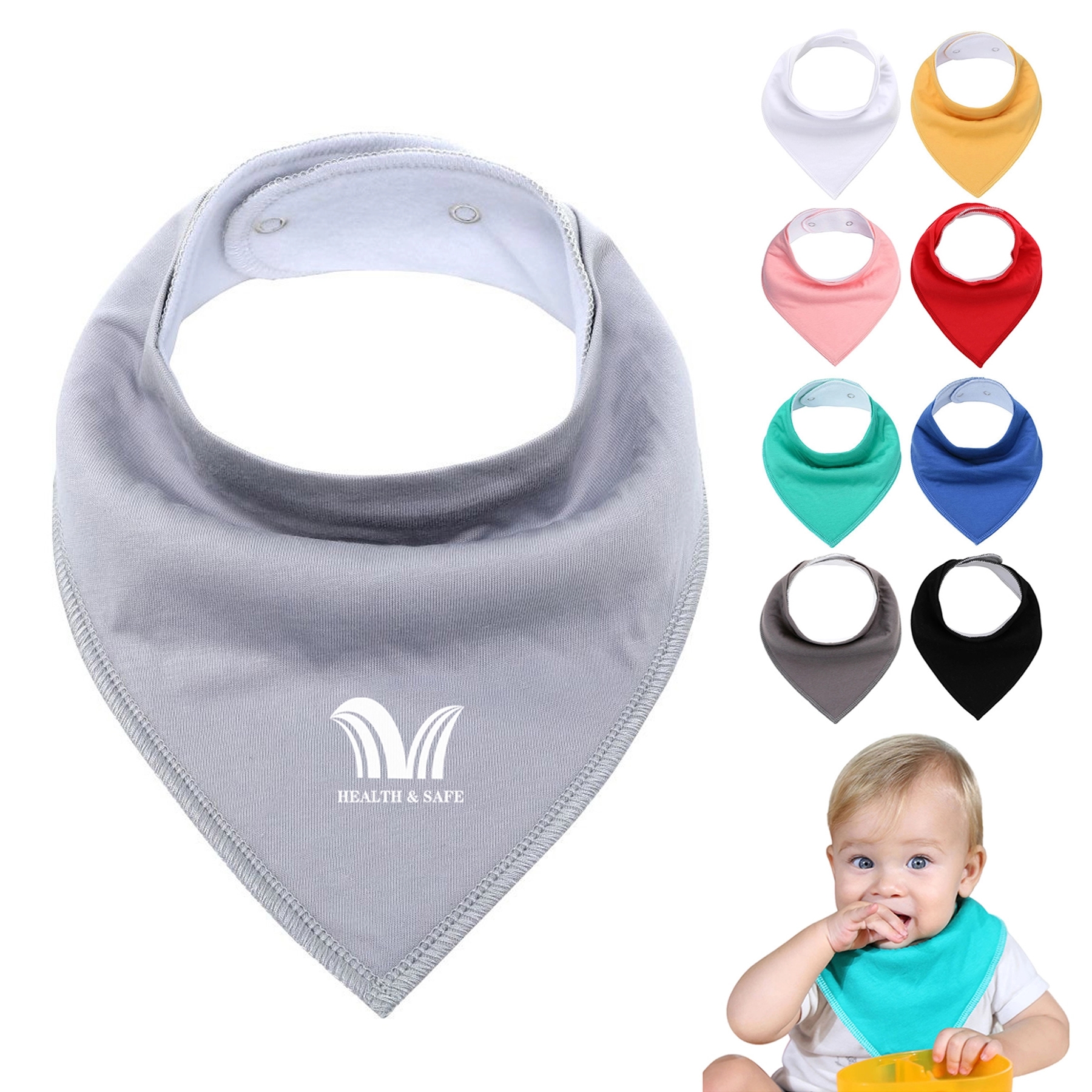 Cotton Baby Bandana Drool Bib Unisex 2
