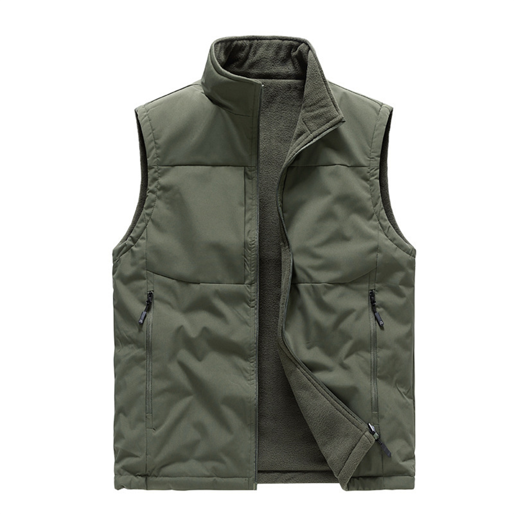 Full Zip Polar Fleece Vest 6
