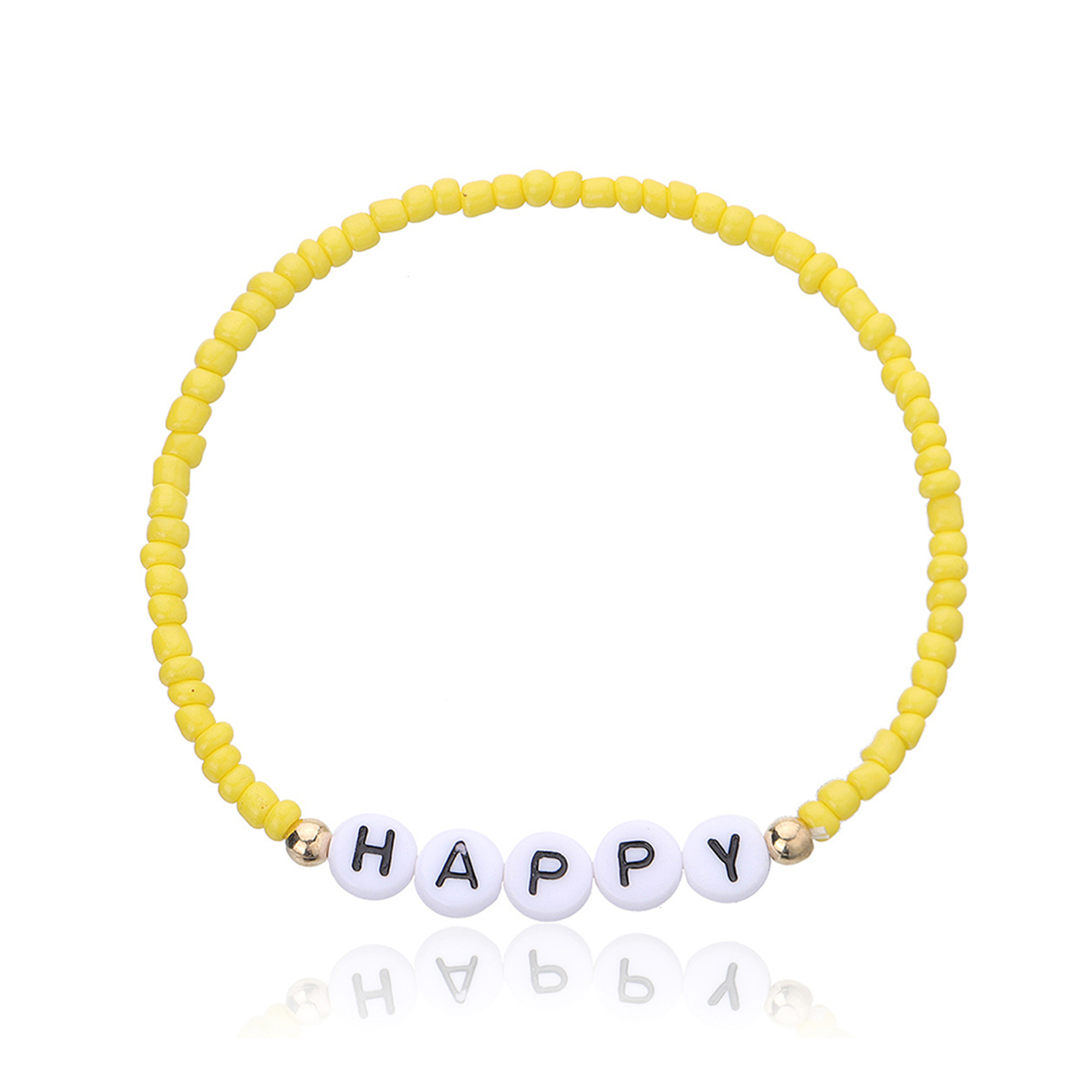 MOQ50 Personalized Letter Bead Fashion Bracelet for Gifts 2