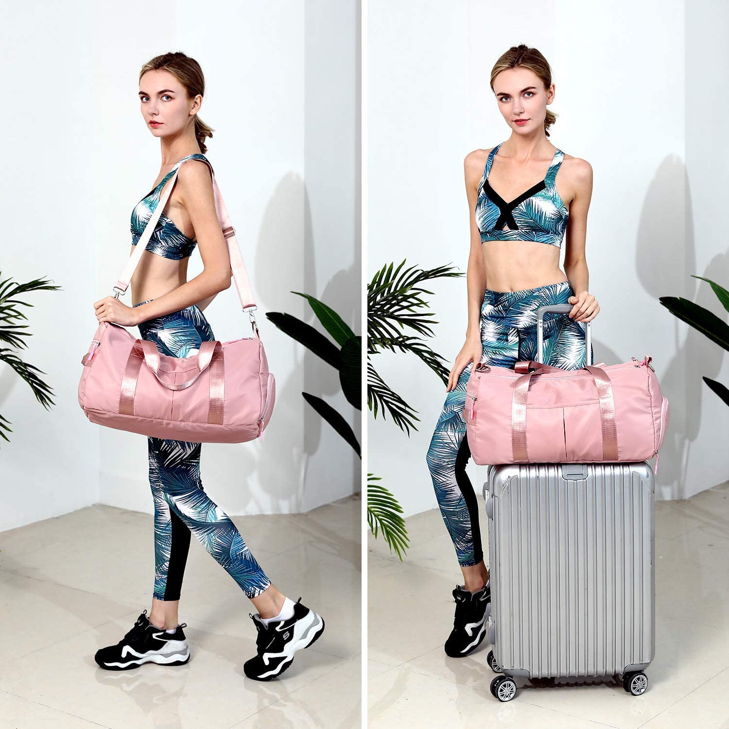 Sports Gym Bag Travel Duffel Bag w/Dry Wet Pocket 7