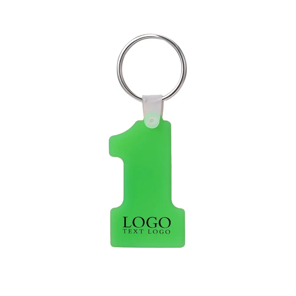 Number One-Shaped Soft Silicone Keychain 13