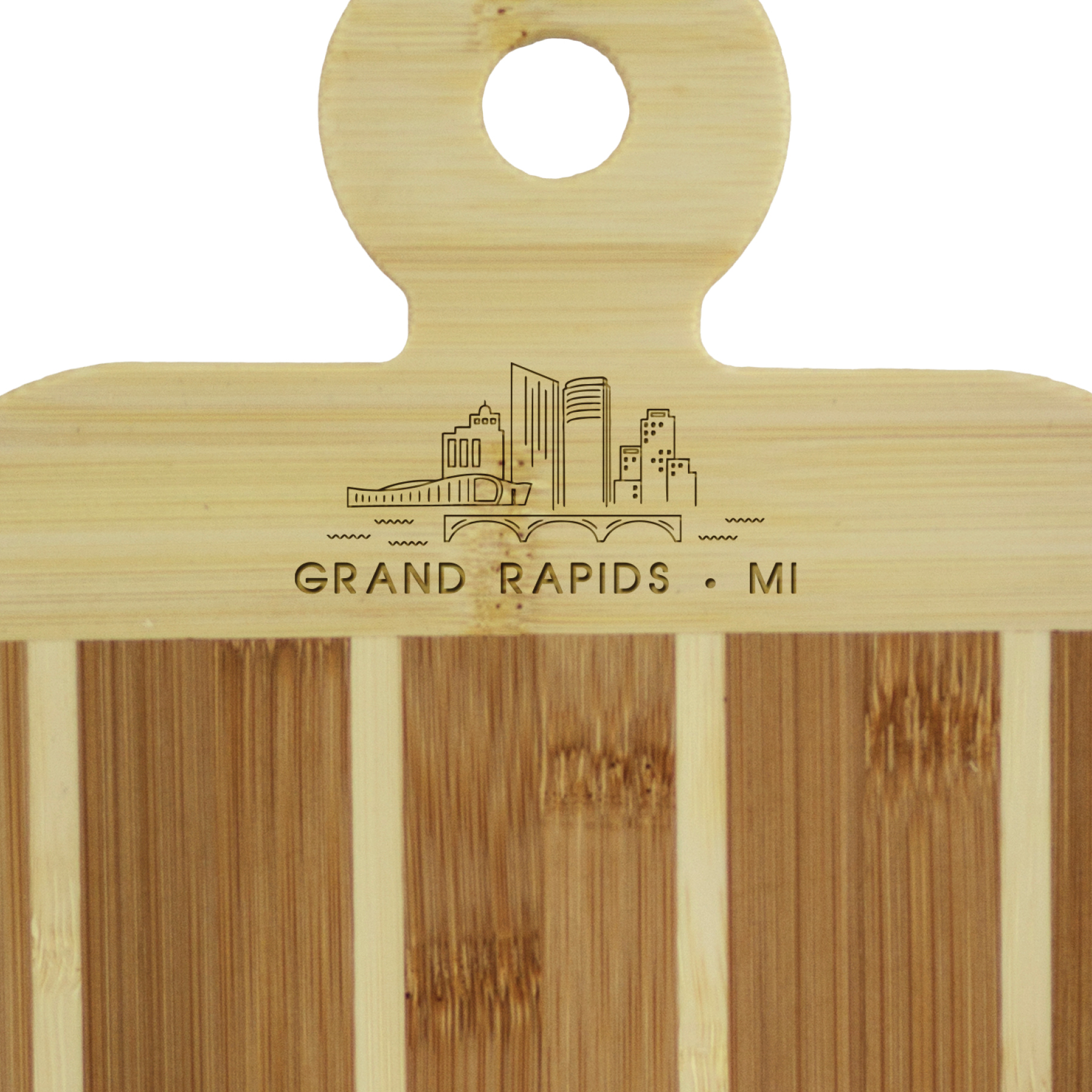 Striped Paddle City Skyline Board - Grand Rapids 3