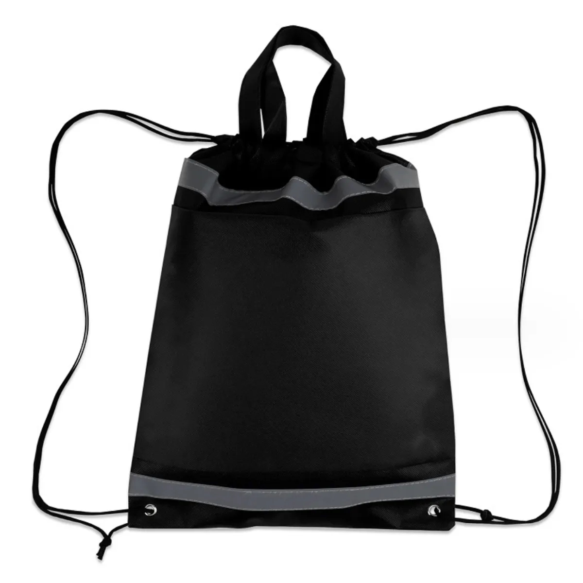 210D Polyester Custom String Bags with Reflective Stripe 4