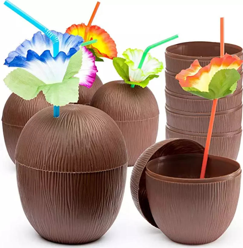 Coconut Cups With Straws 2