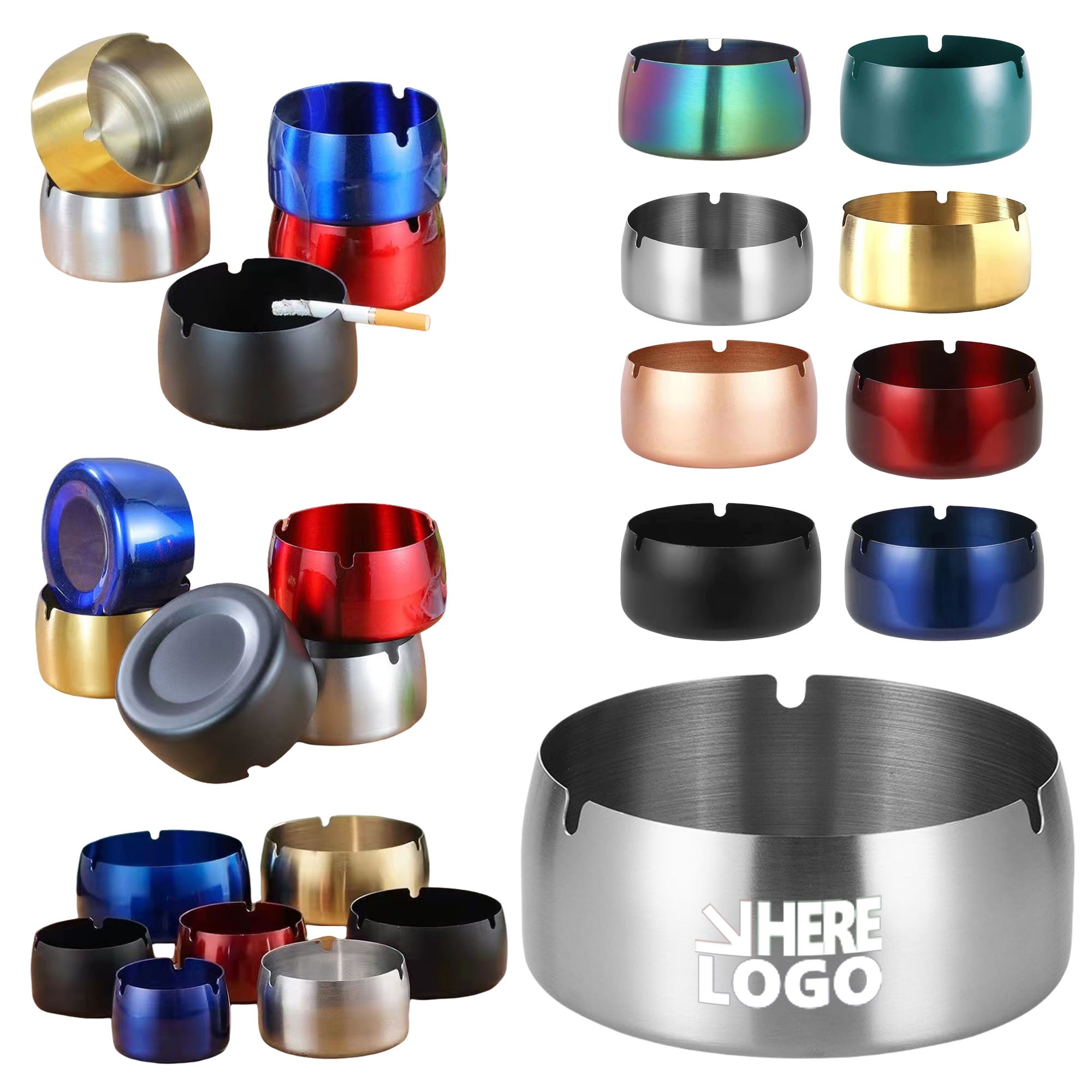 Unbreakable Stainless Steel Ashtray 1