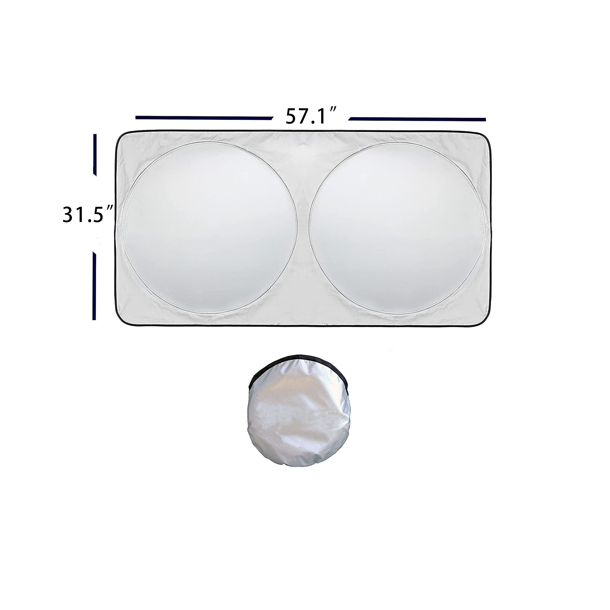 Custom Automotive Windshield Sunshades With Storage Pouch 2
