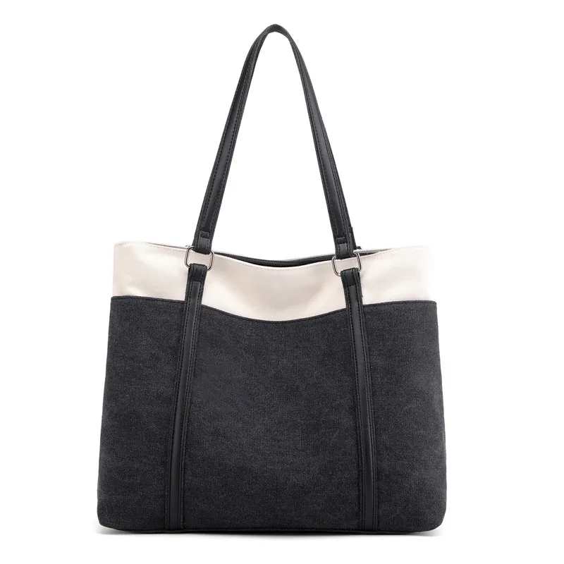 Women Splice Canvas Tote Bag 6