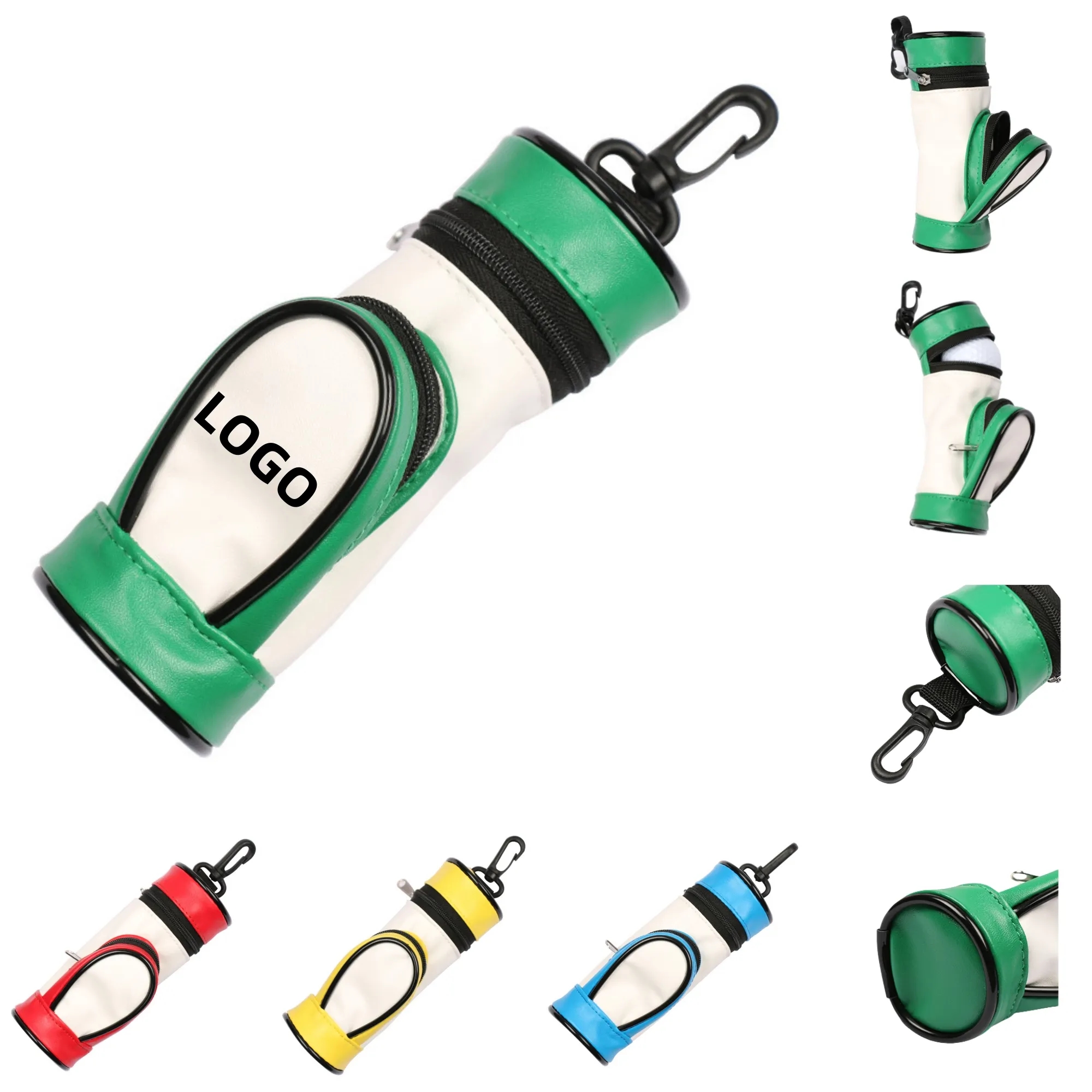 PU Golf Ball & Tee Pouch With Hook 1