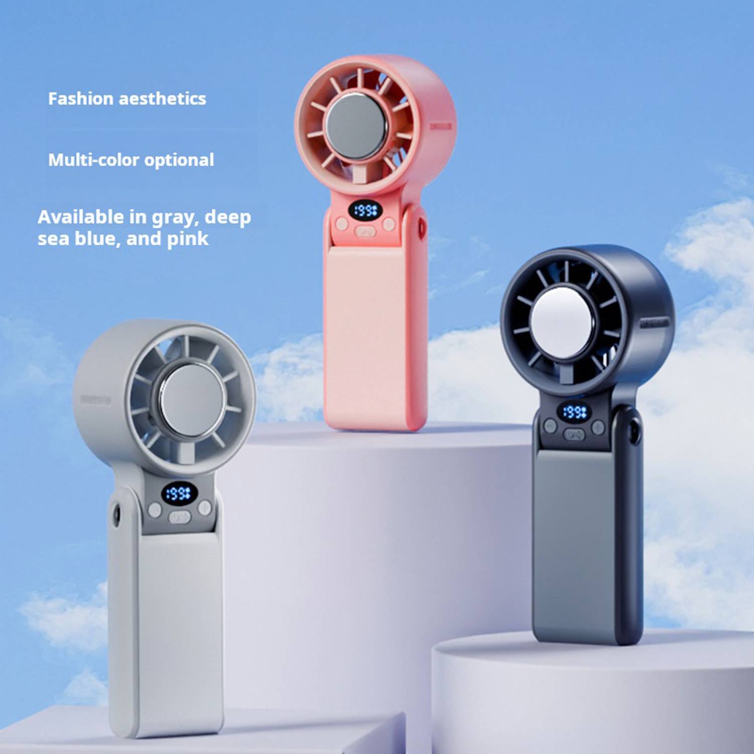 USB Digital Display High-Speed Handheld Cooling Fan 2