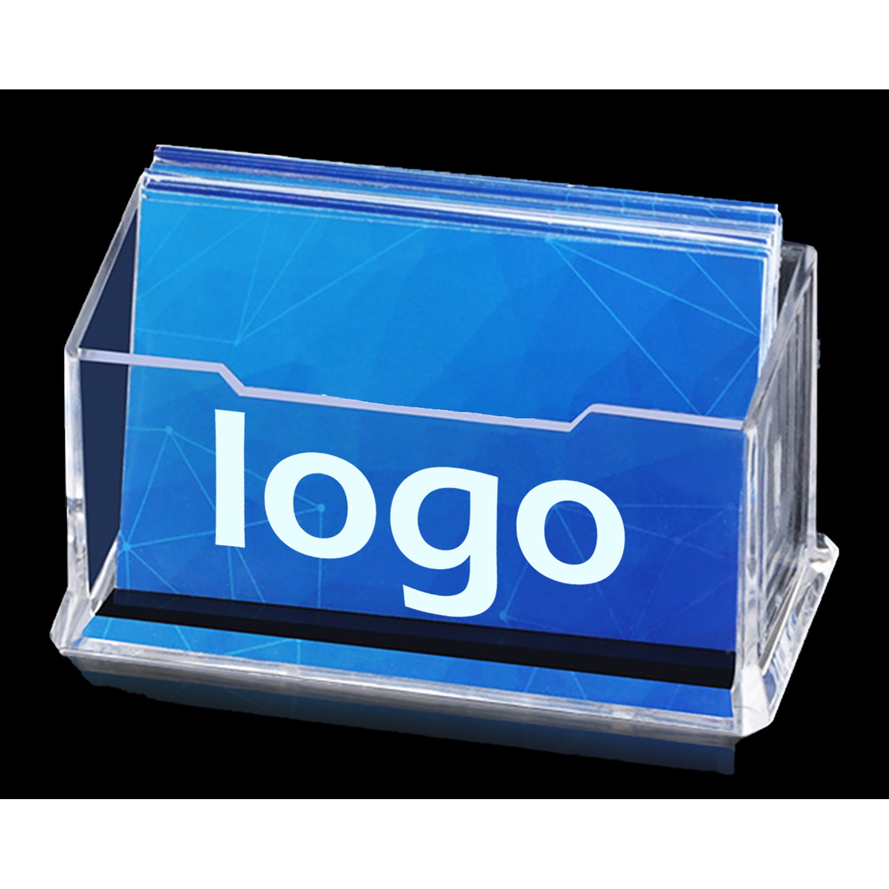 Transparent Single -Layer Plastic Business Card Holder