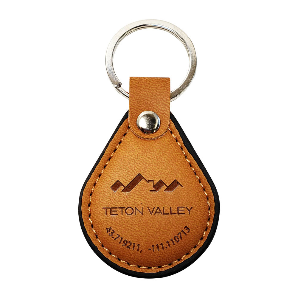 Faux Leather Keyring Teardrop