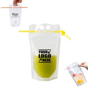 500ml Portable Drinking Pouch With Straw 11
