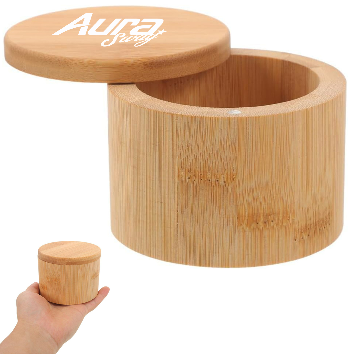 Bamboo Storage Box with Lid for Spices & Essentials 8