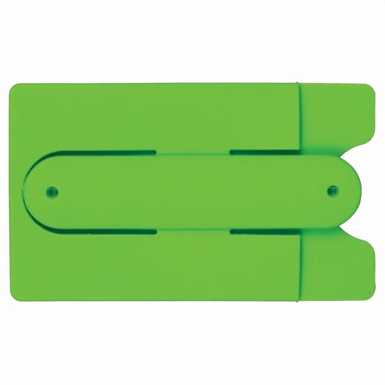 "Kickstart" Two Function Soft Silicone Cell Phone Kickstand & Wallet 3
