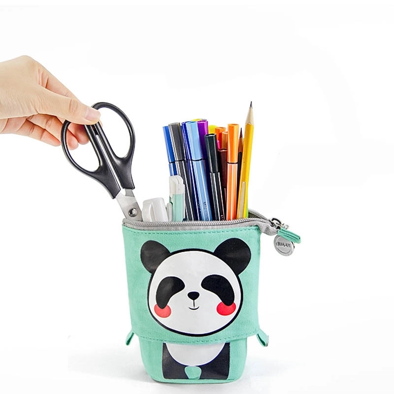 Canvas Foldable Stand-Up Pen Pencil Container Organizer Bag 3