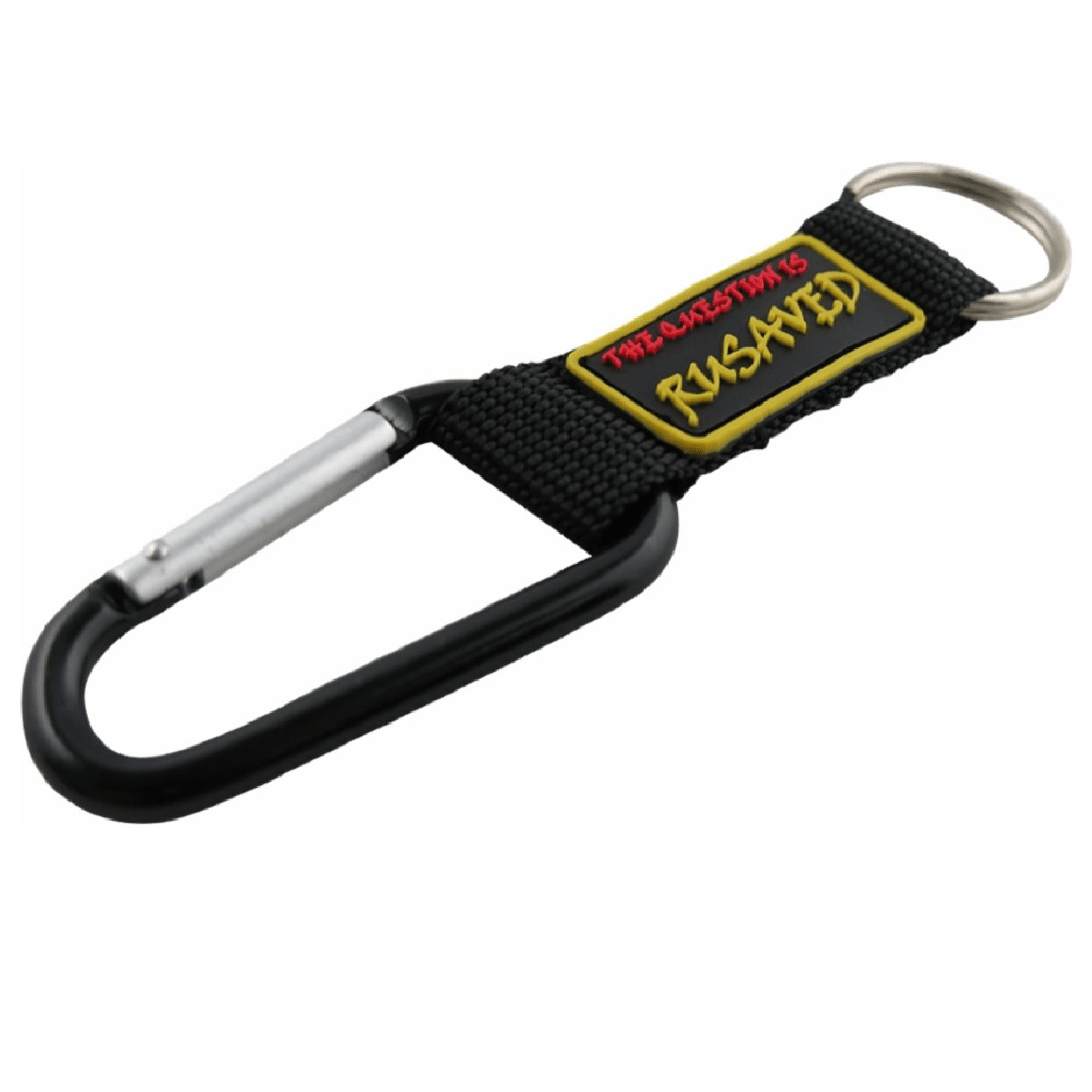 3/4" Polyester PVC Carabiner Keychain Pocket Lanyards w/ Keyring 2