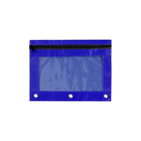 Custom Printed Three Ring Zipper Pencil Pouch 2