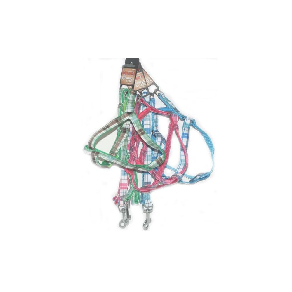 Plaid Harness & Leash Sets - Assorted Small 2