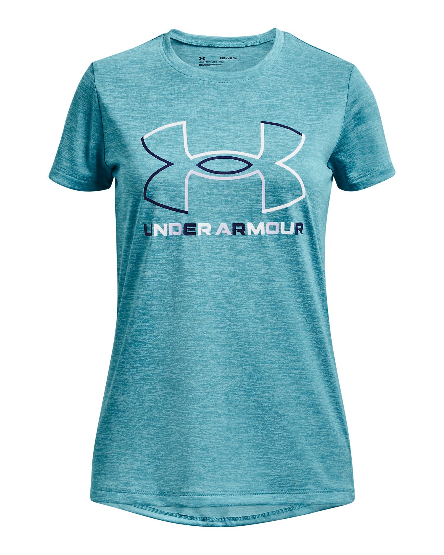 UA Tech Big Logo Twist Girls' Short Sleeve 17