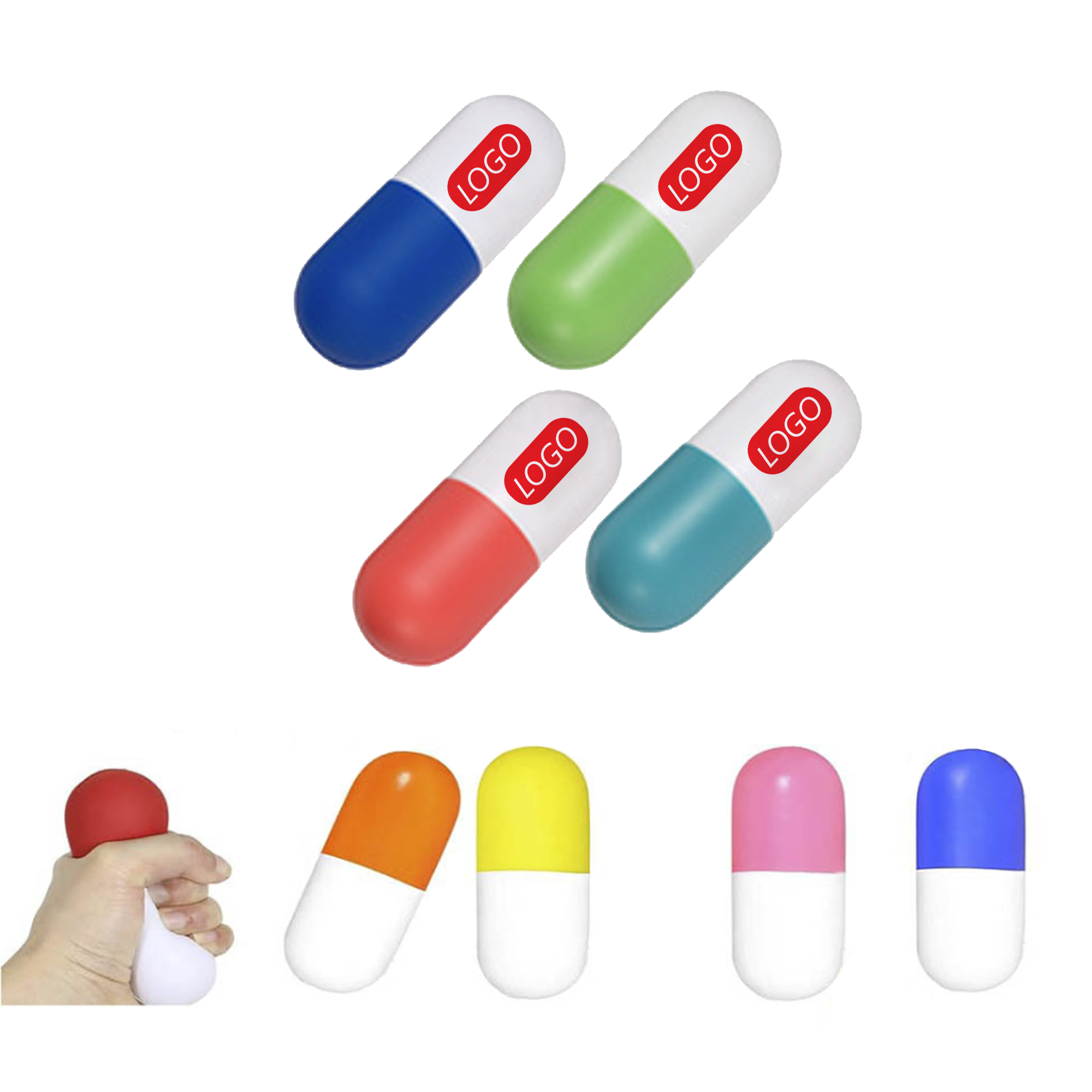 Pill Shaped Stress Reliever 1