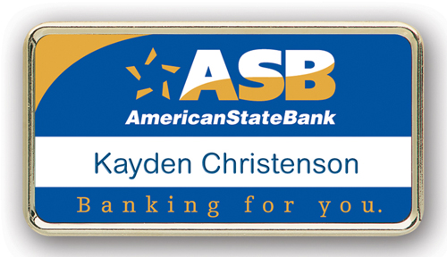 Metal Framed Badge (1.5"X2.875") (Screened & Engraved)