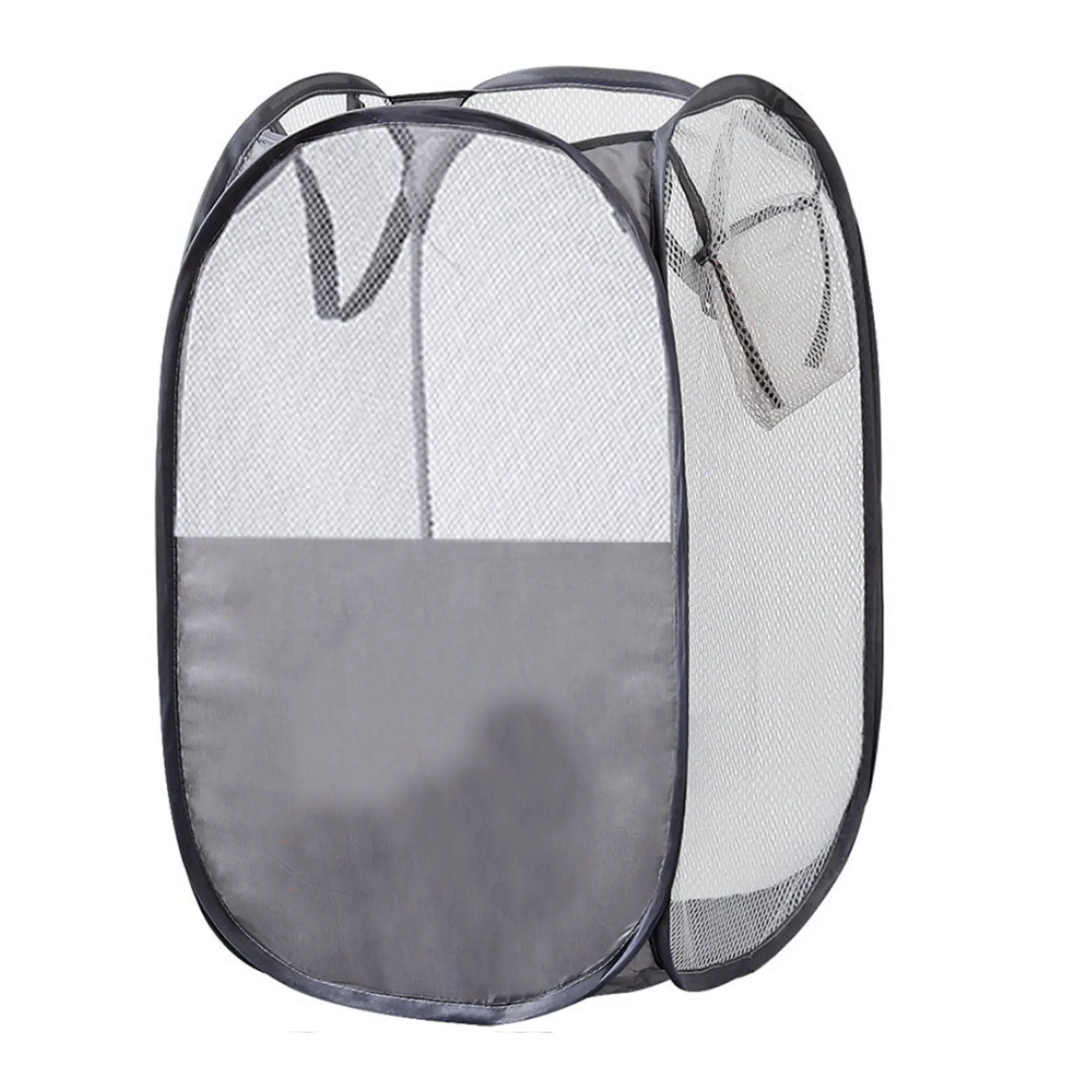 Durable Handle Collapsible Mesh Laundry Basket 3