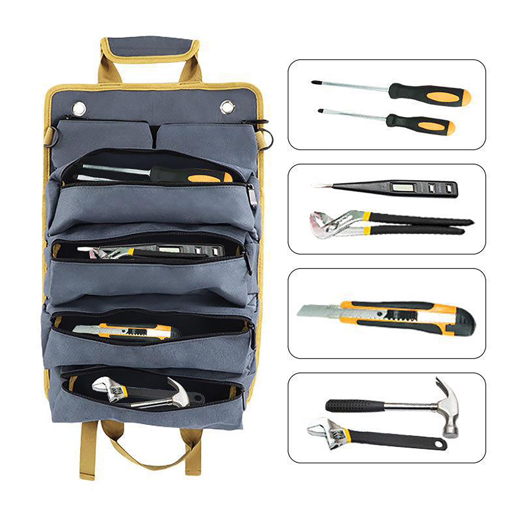 Tool Roll Bag Heavy Duty Organizer 4