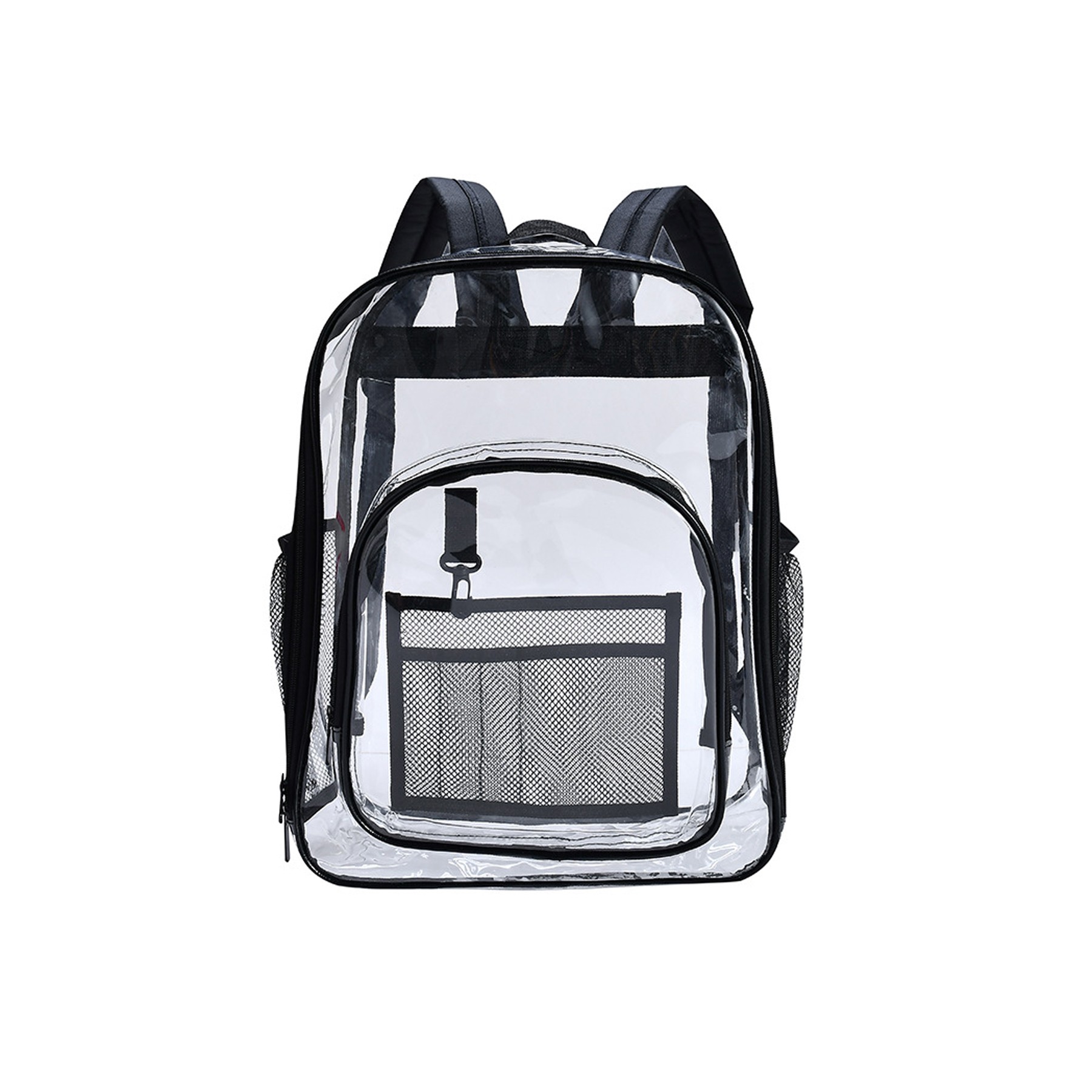 Heavy Duty Clear PVC Backpack With Side Pocket 2