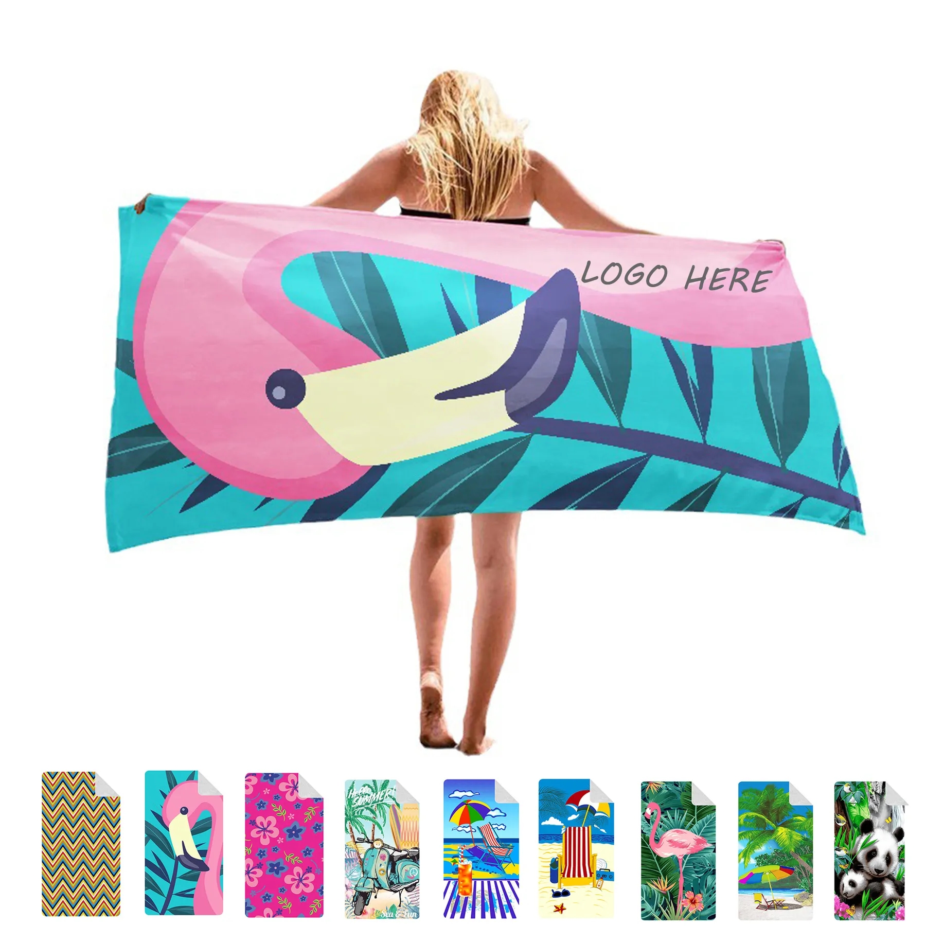 Sublimated Microfiber Beach Towel 2