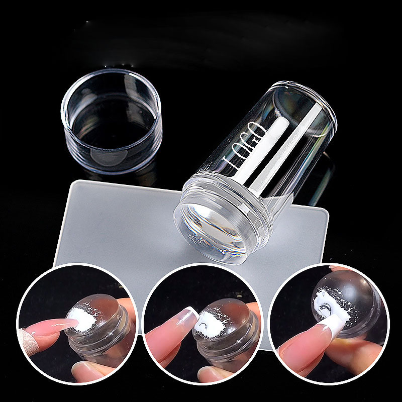 Full Transparent Silicone Head Nail Print Art Stamper/ Manicure Print Tool 4