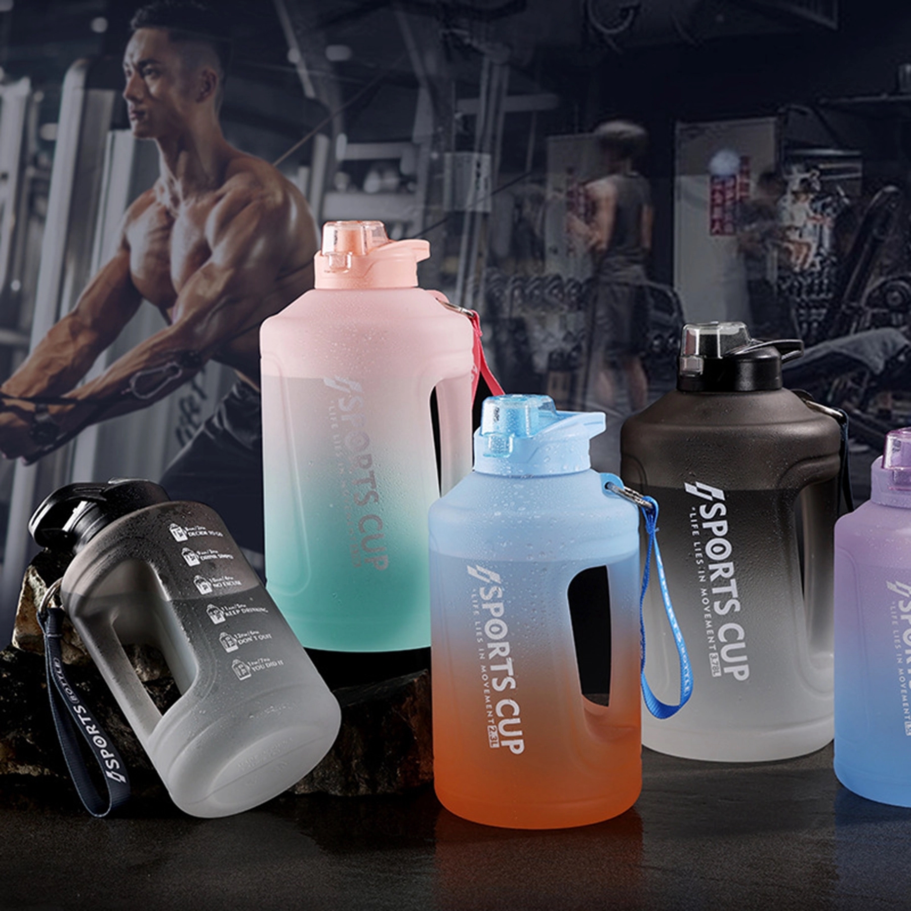 Large Capacity Sport Plastic Water Bottle 9