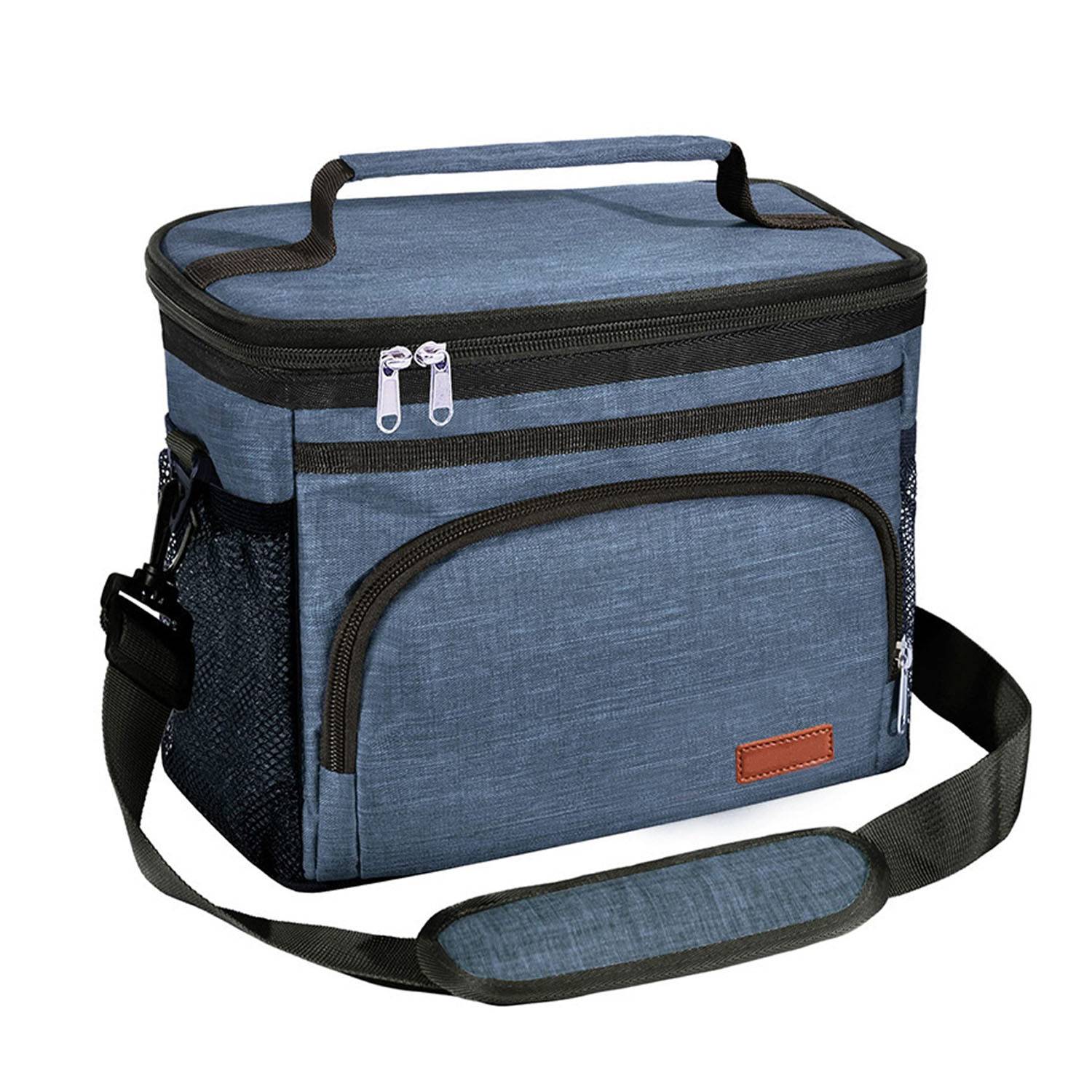 8L Oxford Insulated Cooler Lunch Bag w/ Adjustable Strap 6