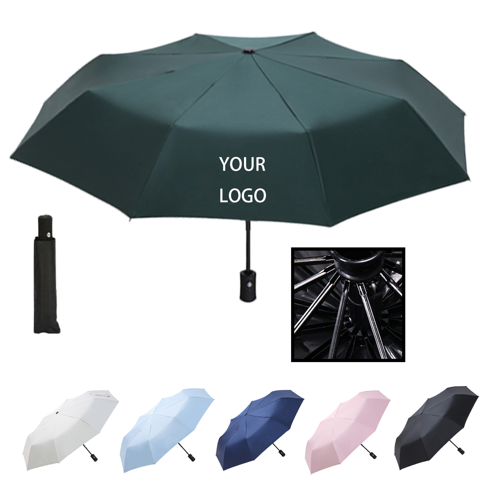 MOQ 20 PCS Waterproof Sun Rain Dual-Use Umbrella 2
