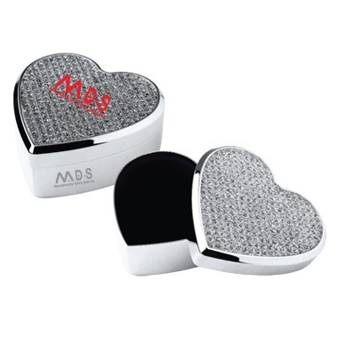 Glitter Stone Heart Shape Jewelry Box 1