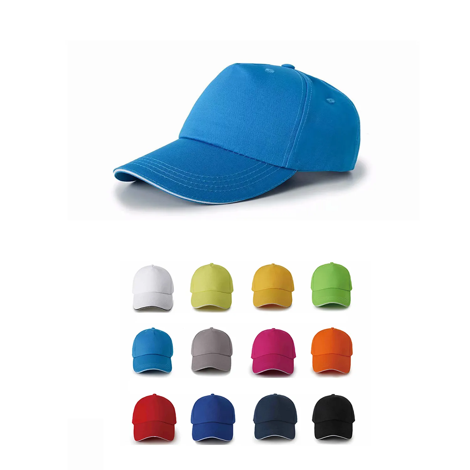 5 Panel Cotton Baseball Cap 1