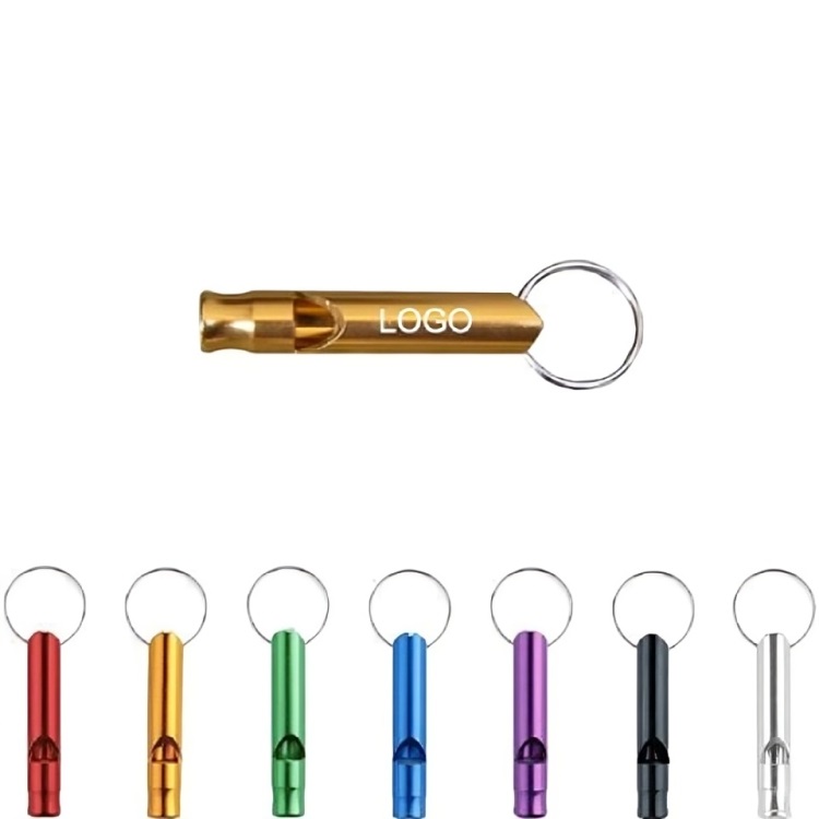 Aluminum Tubular Whistle W/ Key Ring 2