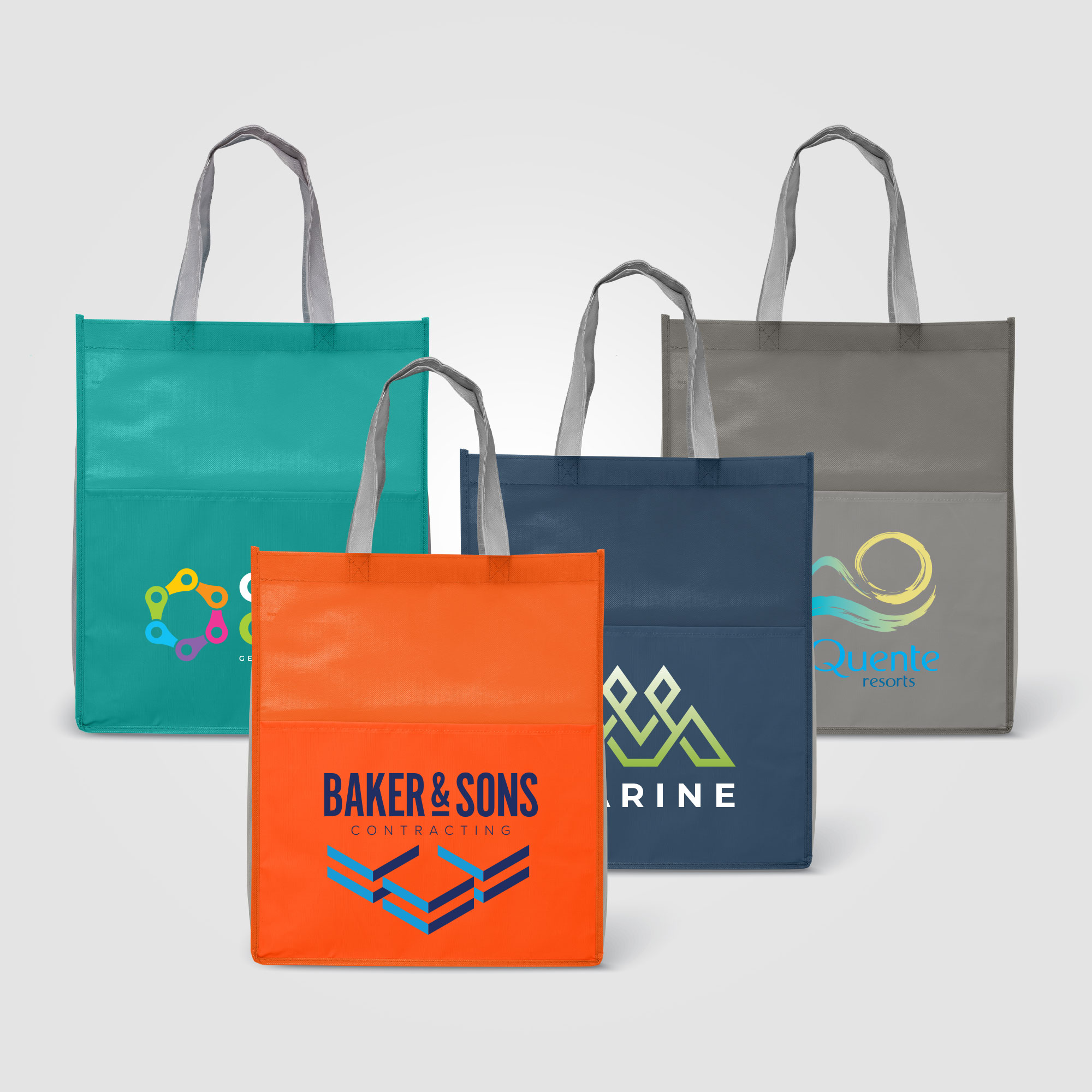 Rome RPET - Recycled Non-Woven Tote with 210D RPET Pocket 11