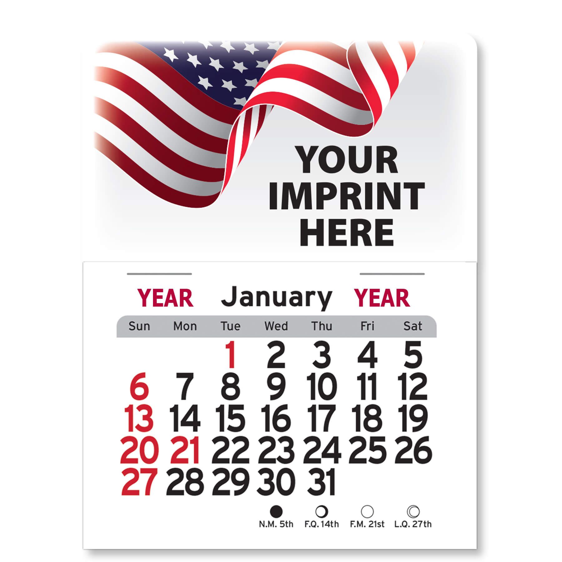 Adhesive Peel-N-Stick® Calendar - Rectangle 20