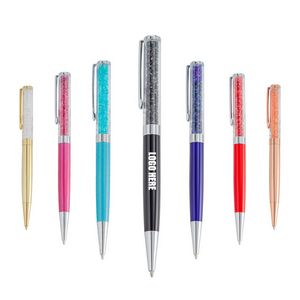 Flat Tip Metal Pen With Diamonds 24