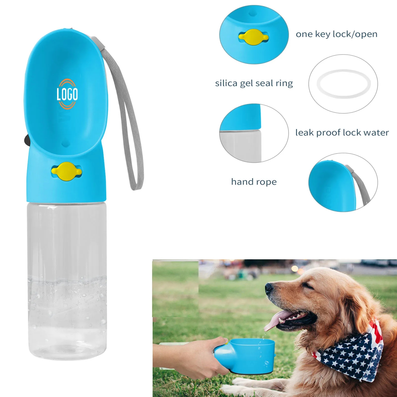 Dog Bottle, Leak Proof Portable Puppy Water Dispenser 3